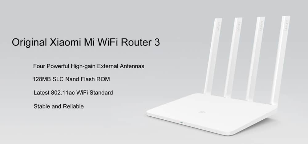 Xiaomi Mi WiFi Router 3 (2.4GHz (300Mbit/s), 5GHz (867Mbit/s) für nur 25,99 Euro (gratis Lieferung)!