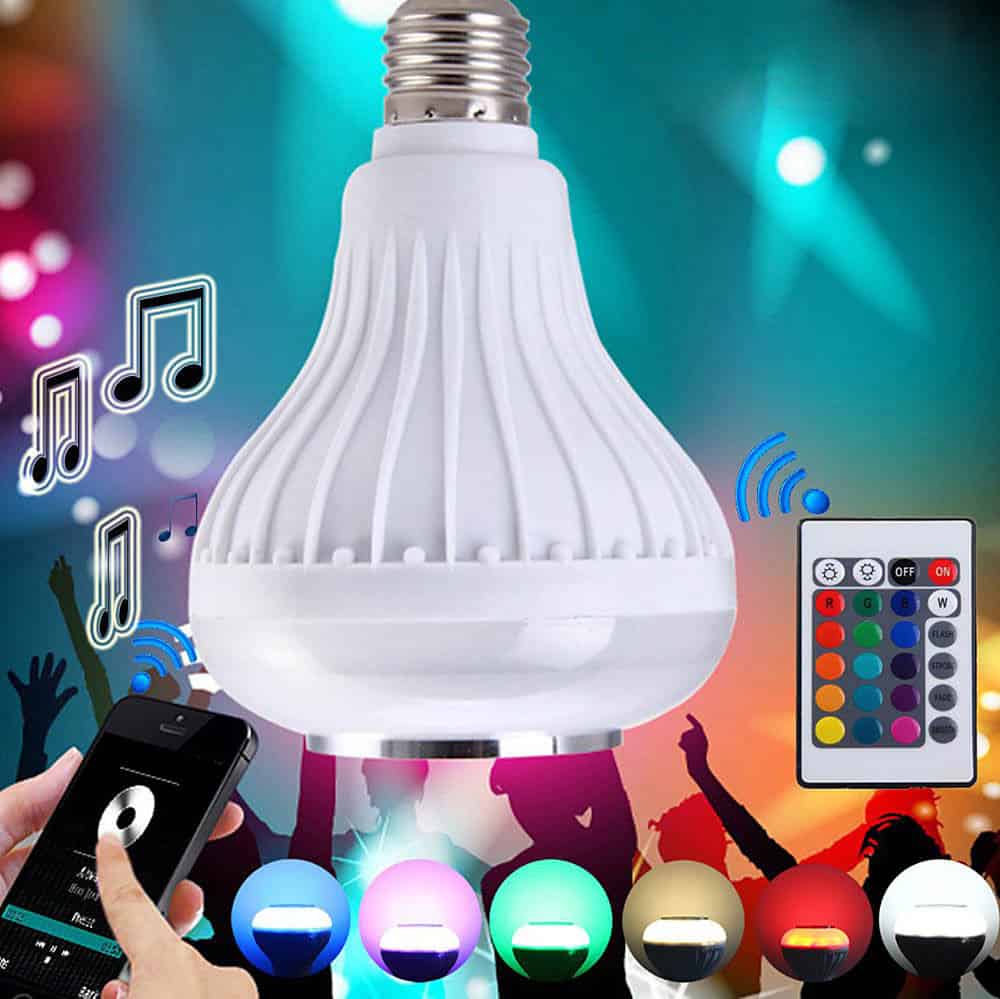 E27 LED Leuchtmittel mit Farbwechsel und eingebautem Bluetooth Lautsprecher!