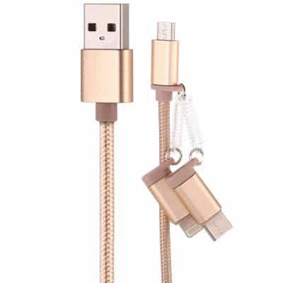 [Gearbest] Ein Kabel für Apple und Android? 8 Pin + Micro USB + USB-C!