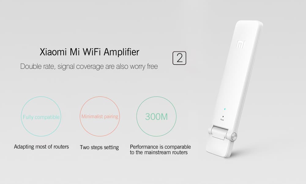 Original Xiaomi Mi WiFi Amplifier 2 mit 300Mbps für nur 7,11 Euro in der englischen Version!