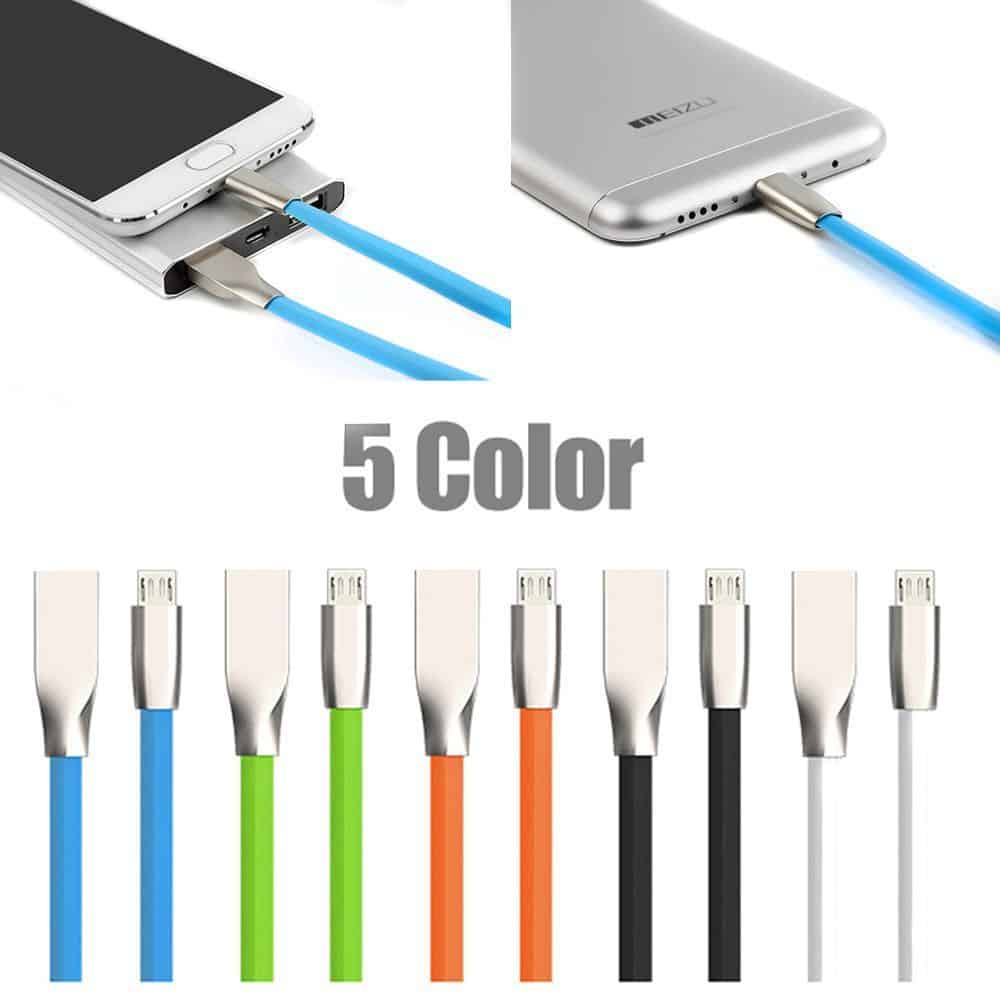 Anti-Bruch-Kabel für USB-C, Lightning- oder Micro-USB-Anschluss mit Aluminium Steckern!