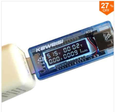 USB Spannungsprüfer (Voltmeter) + Durchgangsstrom-Messer für nur 3,87 Euro (gratis Versand)!