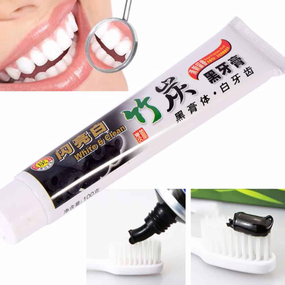 Zahnpasta / Zahnpaste / Zahncreme mit Kohle? Für hellere Zähne?