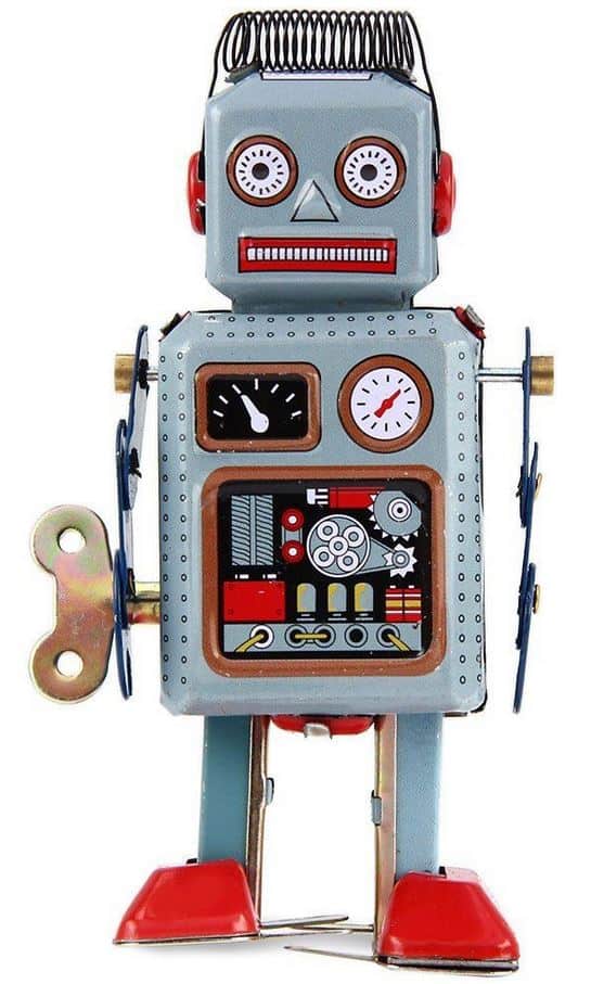 Retro Blechspielzeug! Roboter zum Aufziehen für 2,81 Euro (gratis Versand)!