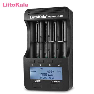 Liitokala Lii-500 LCD Ladegerät mit 4 Ladeschächten für Lithium-Ionen, Ni-MH, NiCd Akkus für 17,05 Euro inkl. Versand!