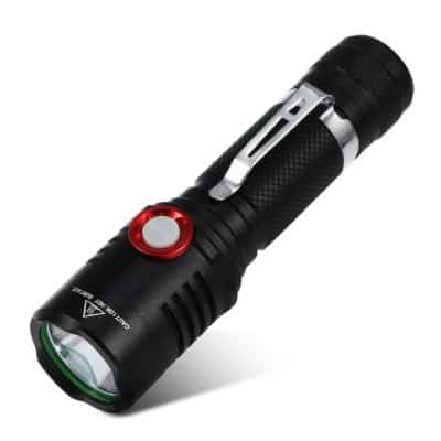 Dimmbare Taschenlampe mit Cree XM-L2 und Ladung per USB für nur 7,01 Euro bei Rosegal!