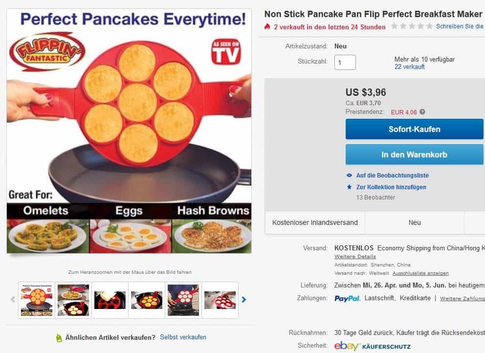 Pancake Maker aus Silikon für nur 3,70 Euro!