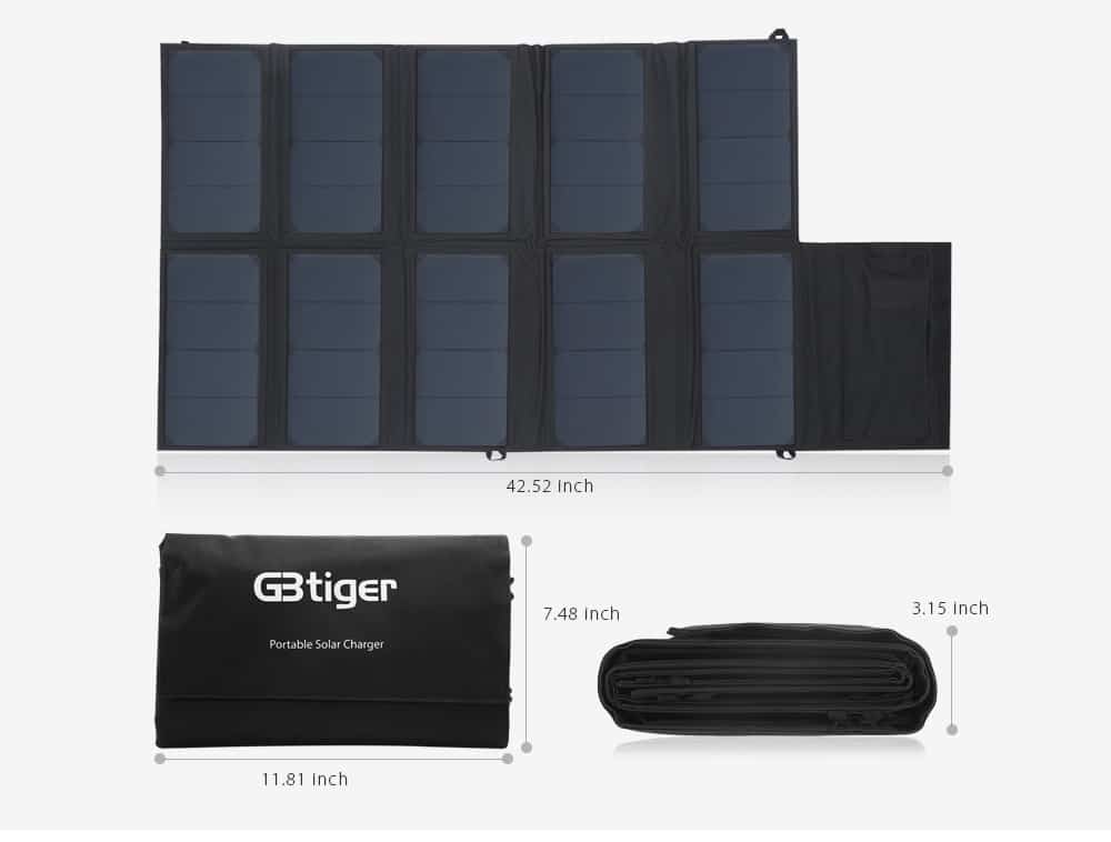 Notebook in der Sonne laden? 65 Watt USB-Solarzelle von GBtiger inkl. fertig verzolltem Versand dank Gutschein für 121,06 Euro!