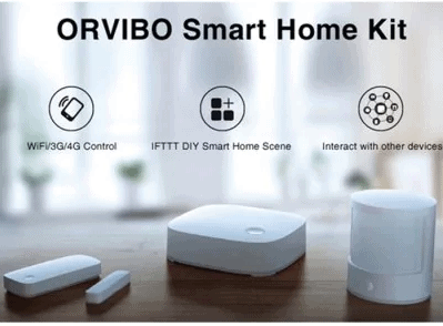 ORVIBO Smart Home Security System mit Basis, zwei Fenstersensoren und Bewegungsmelder für 25,26 Euro