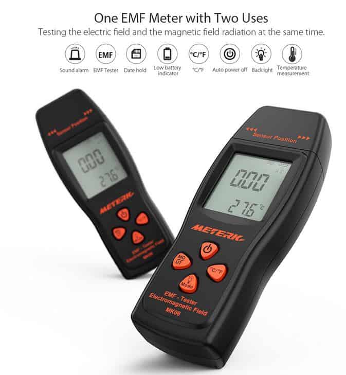 Magnetfelder aufspüren mit dem EMF Detektor von Meterk für nur 14,06 Euro (gratis Versand)!