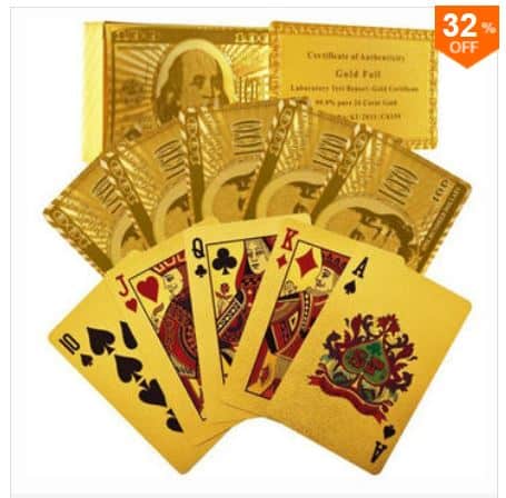 Vergoldetes Kartenspiel mit Gutschein für nur 4,00 Euro inkl. Versand!