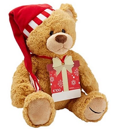 Weihnachtsgeschenk! 100,- Amazon-Geschenkgutschein mit Gratis-Teddybär