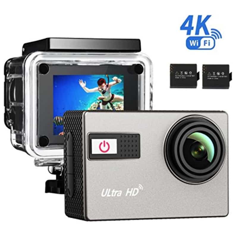 Mpow 4K Action Kamera mit 2 Zoll Display, WiFi, 2 Akkus und viel Zubehör für nur 49,59 Euro bei Amazon