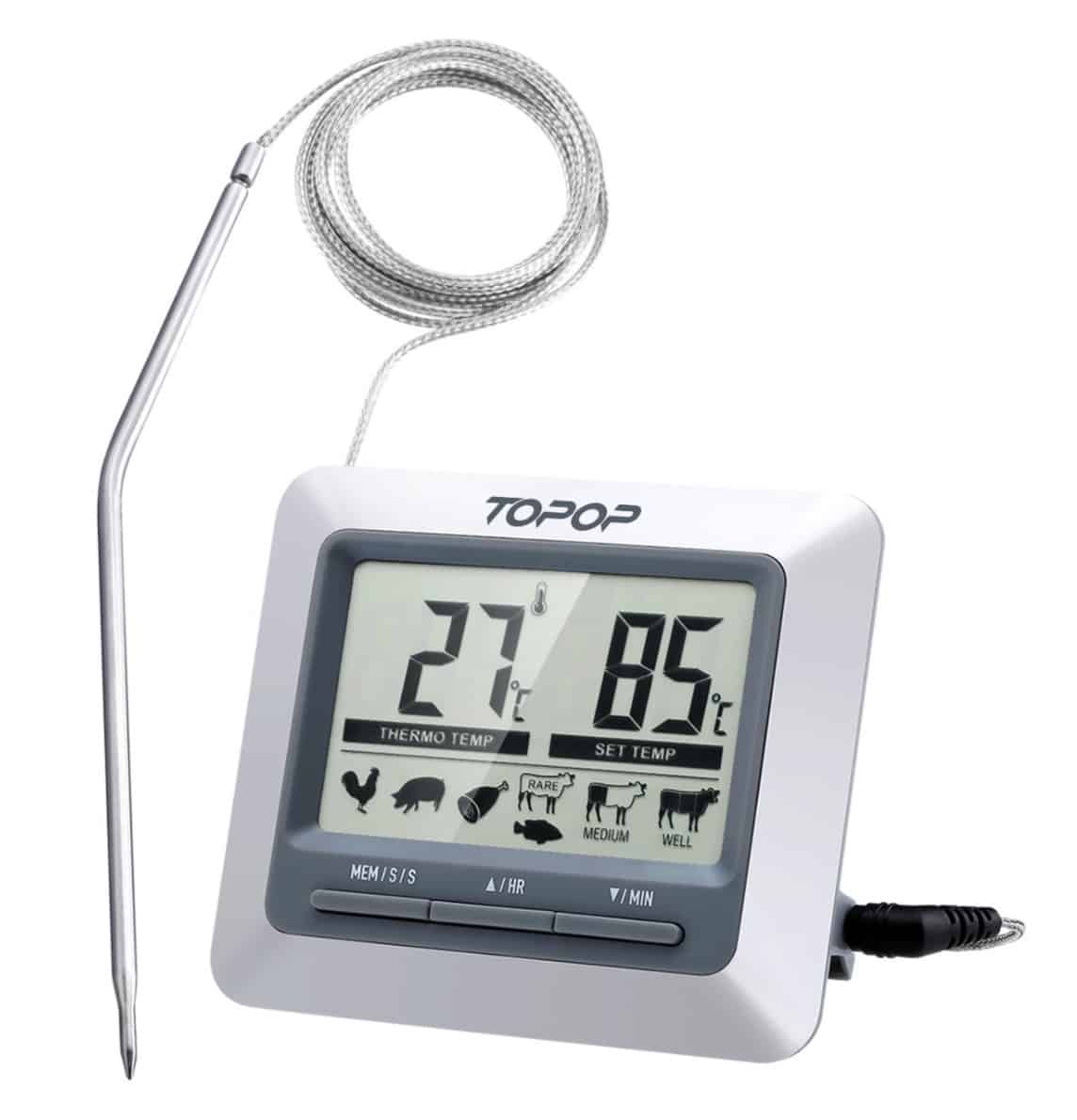 Topop Fleischthermometer mit LCD-Display für nur 8,96 Euro inkl. Primeversand bei Amazon