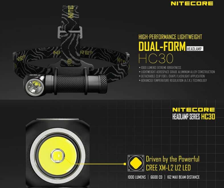 Nitecore HC30 Stirnlampe für nur 37,60 Euro inkl. zollfreier Lieferung!