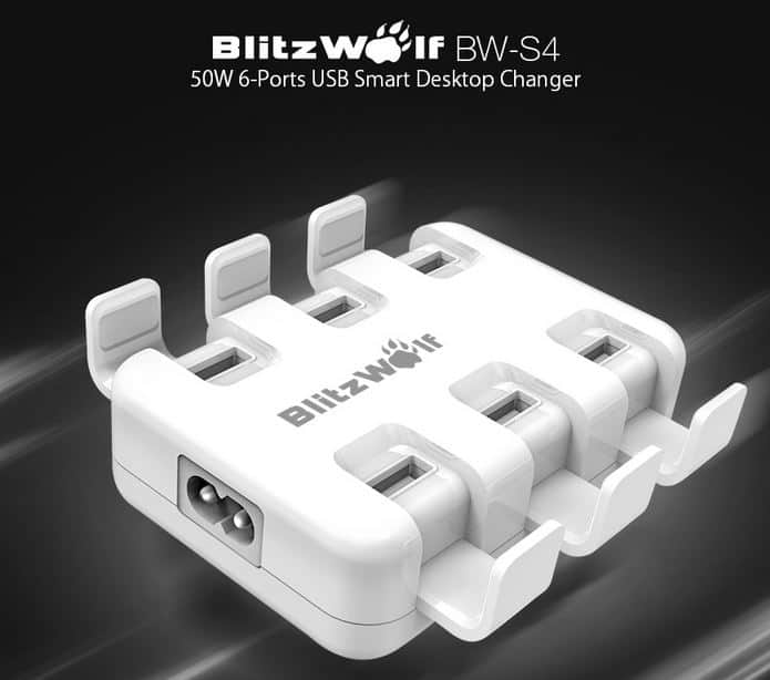 BlitzWolf BWS4 USB-Ladegerät für nur 11,47 Euro bei Banggood!