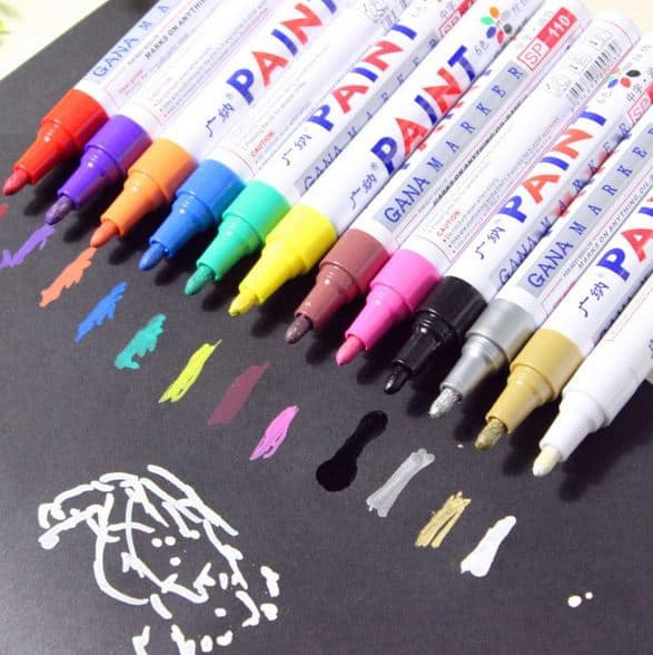 Räder markieren? Wasserfeste Stifte in 12 Farben ab 47 Cent pro Stück!