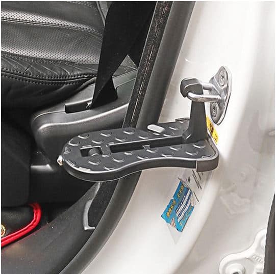Die Auto-Tür-Stufe ist eine nützliche Erfindung für SUV und Geländewagen! Glasbrecher, Gurtschneider und Radkeil sind eingebaut!