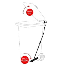 FLIDOX Verstellbares Pedal für fast alle Mülltonnen nur 18,95 Euro bei Amazon
