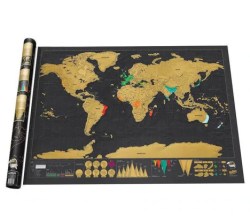 82,5 x 59,40cm Weltkarte Scratch Map für 4,50 Euro inkl. Versand