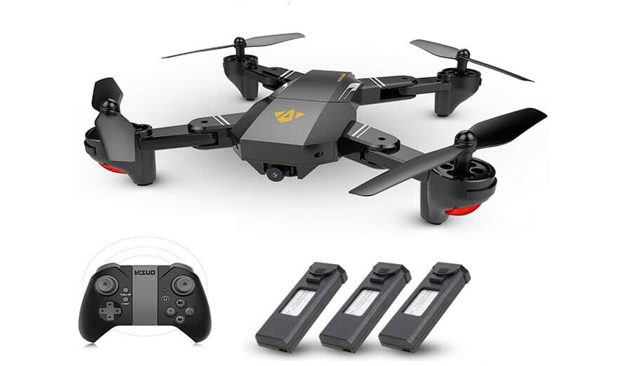 VISUO XS809HW Wifi Drohne mit 2MP Kamera und 3 Akkus für 49,24 Euro bei Ebay