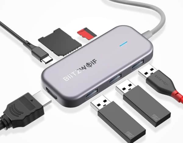 BlitzWolf BW-TH5 USB-C Hub aus Aluminium für 22,49 Euro bei Amazon