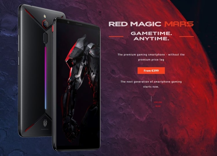 Red Magic Mars Gaming Smartphone mit 6, 8 oder 10GB Ram ab 379,- Euro