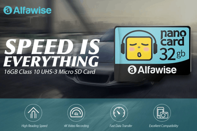 Alfawise MicroSD Karte mit 32GB Speicher für 3,91 Euro bei Gearbest