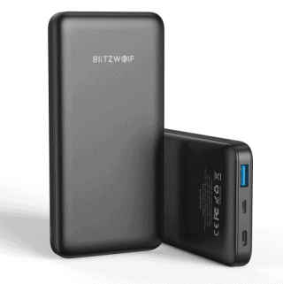 BlitzWolf BW-P9 10000mAh Powerbank mit USB 3.0 und USB Typ C Port für 17,82 Euro