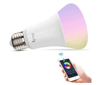 Haofy WiFi RGB-LED-Glühbirne mit E27 Fassung und 7 W für 9,99 Euro bei Amazon