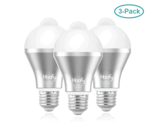 3er Pack Haofy LED-Leuchtmittel mit E27 Fassung und Bewegungsmelder für nur 13,99