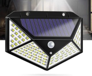 Solar LED-Leuchte mit 100 LEDs und 1000lm für 7,30 Euro