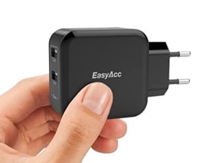 EasyAcc USB Ladegerät Netzteil (24W, 2 Ports) für 5,49 Euro bei Amazon