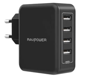 RAVPower RP-PC026 4-Port USB Ladegerät mit bis zu 40W für 9,99 Euro