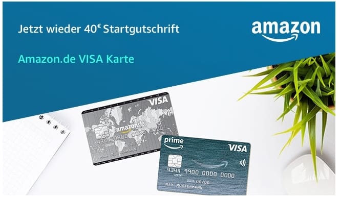 Amazon Visa Karte Mit 40 Euro Startguthaben Mit Und Ohne Prime Mitgliedschaft Gadgetwelt De