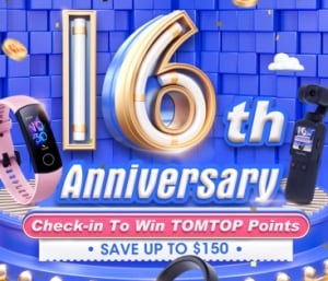 Ab 9:30 Live auf Facebook: Tomtop Geburtstagsparty mit jeder Menge Deals und Giveaways