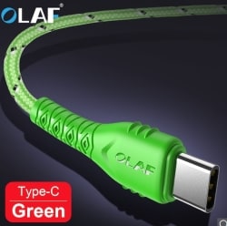 Olaf USB Typ C Ladekabel 50cm mit Nylonmantel für nur 72 Cent bei Gearbest