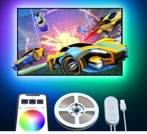 Govee RGB LED TV-Hintergrundbeleuchtung (RGB LED-Streifen) mit App Control für 8,99 Euro