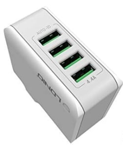 Hizek HZ-C1 4-Port USB 3.0 Ladegerät für 5,20 Euro statt 12,99 Euro bei Amazon