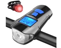 KKmoon LED Fahrrad Beleuchtungs-Set mit Tacho für 11,07 Euro