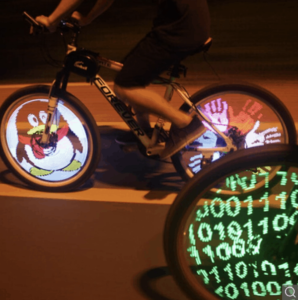 Programmierbare Speichenbeleuchtung fürs Fahrrad mit 128 LEDs nur 26,62 Euro