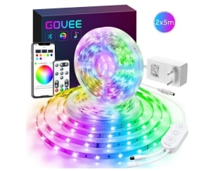 2 x 5m Govee RGB LED Streifen mit Kabelcontroller, Fernbedienung und App-Control für 25,99 Euro statt 31,99 Euro