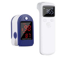 Anself Digital Fingerpulsoximeter + Infrarot Thermometer für zusammen 9,99 Euro