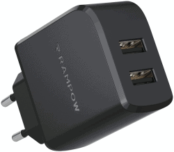 RAMPOW RBA39 USB Ladegerät mit 24W und 2 USB Ports für nur 7,49 Euro