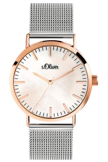 s.Oliver SO-3669-MQ Damen Analog Quarz Armbanduhr für nur 43,28 Euro