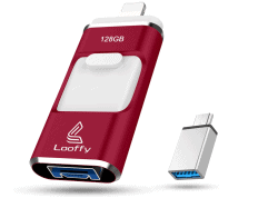 Looffy 128GB USB Stick mit USB A und Lightining für 19,99 Euro