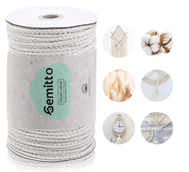 GEMITTO 5 mm x 90 m Baumwolle für Makramee-Dekoration für nur 10,99 Euro inkl. Versand