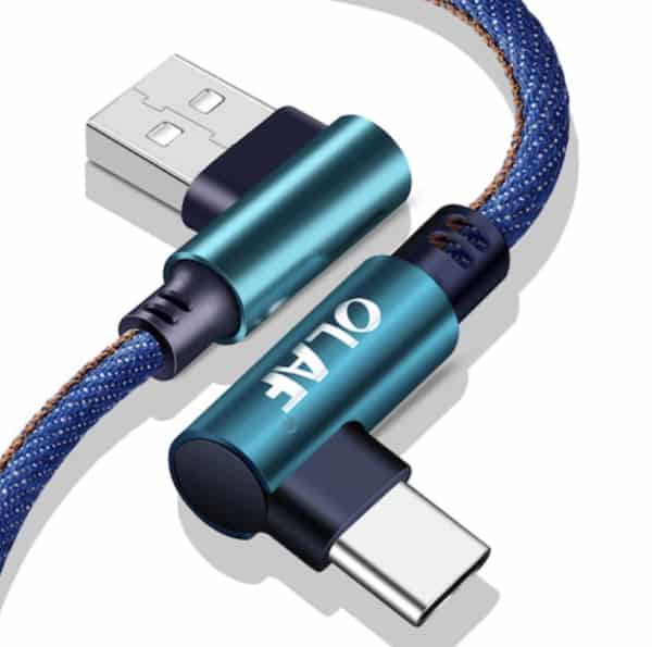 OLAF 5V 2.4A 90 Grad Schnelllade Kabel – USB auf USB C oder Micro USB ab 25 cm ab 0,82 Euro