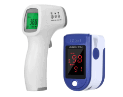 Set aus Anself Digital Fingerpulsoximeter und Infrarot Thermometer für 10,99 Euro