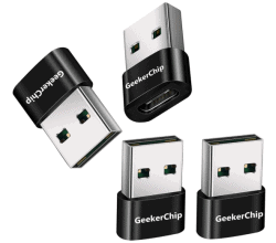 4er Pack GeekerChip USB C Buchse auf USB Stecker für 2,99 Euro